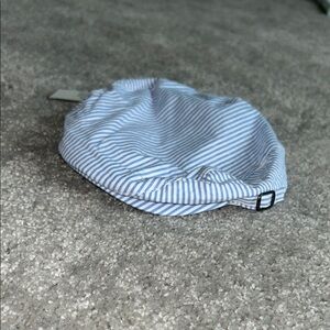 Janie and Jack Blue and White Striped Seersucker Newsboy Hat 12-24 months